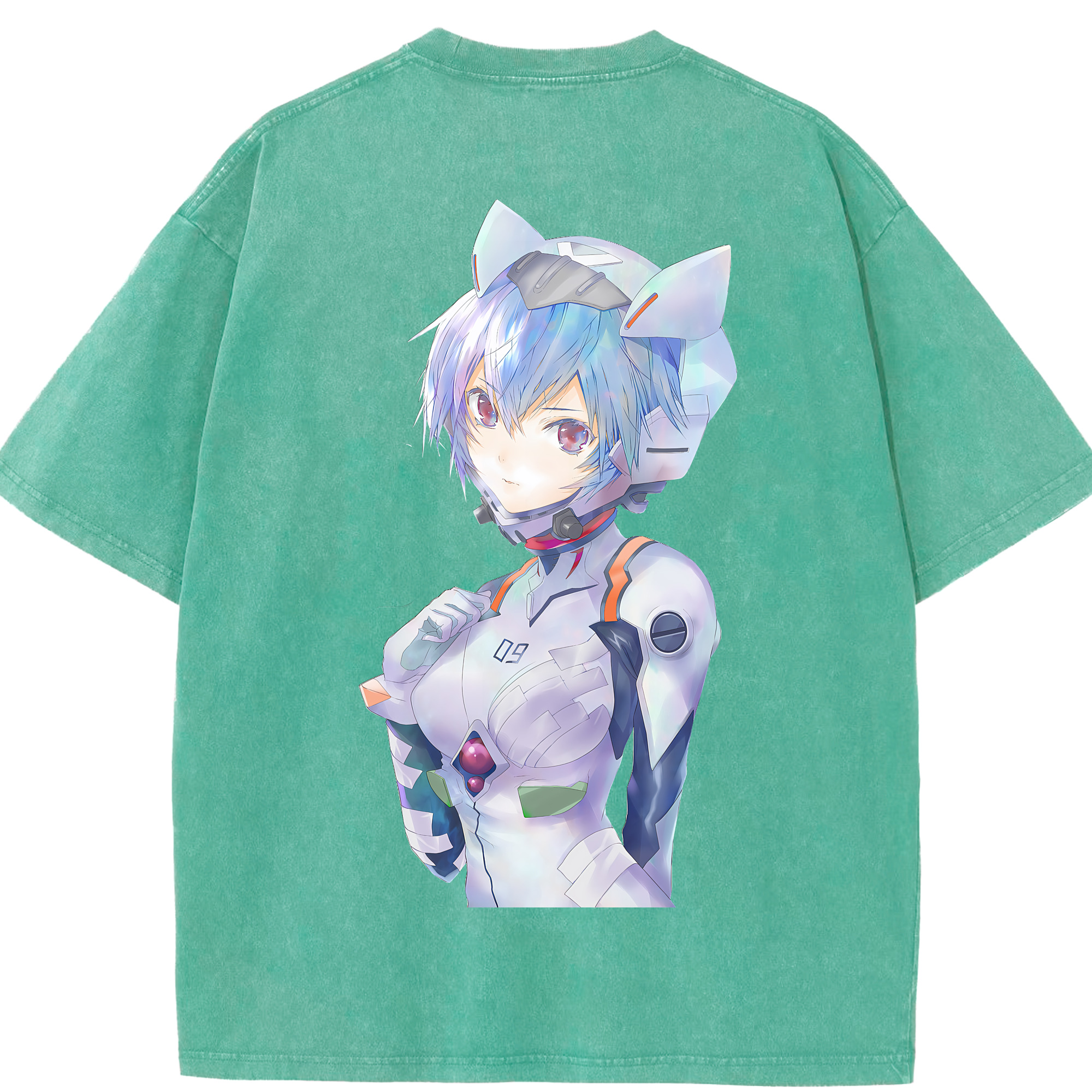 （画像用） EVA 新世紀エヴァンゲリオン 綿100% ヴィンテージ風 半袖Tシャツ（背面プリント）